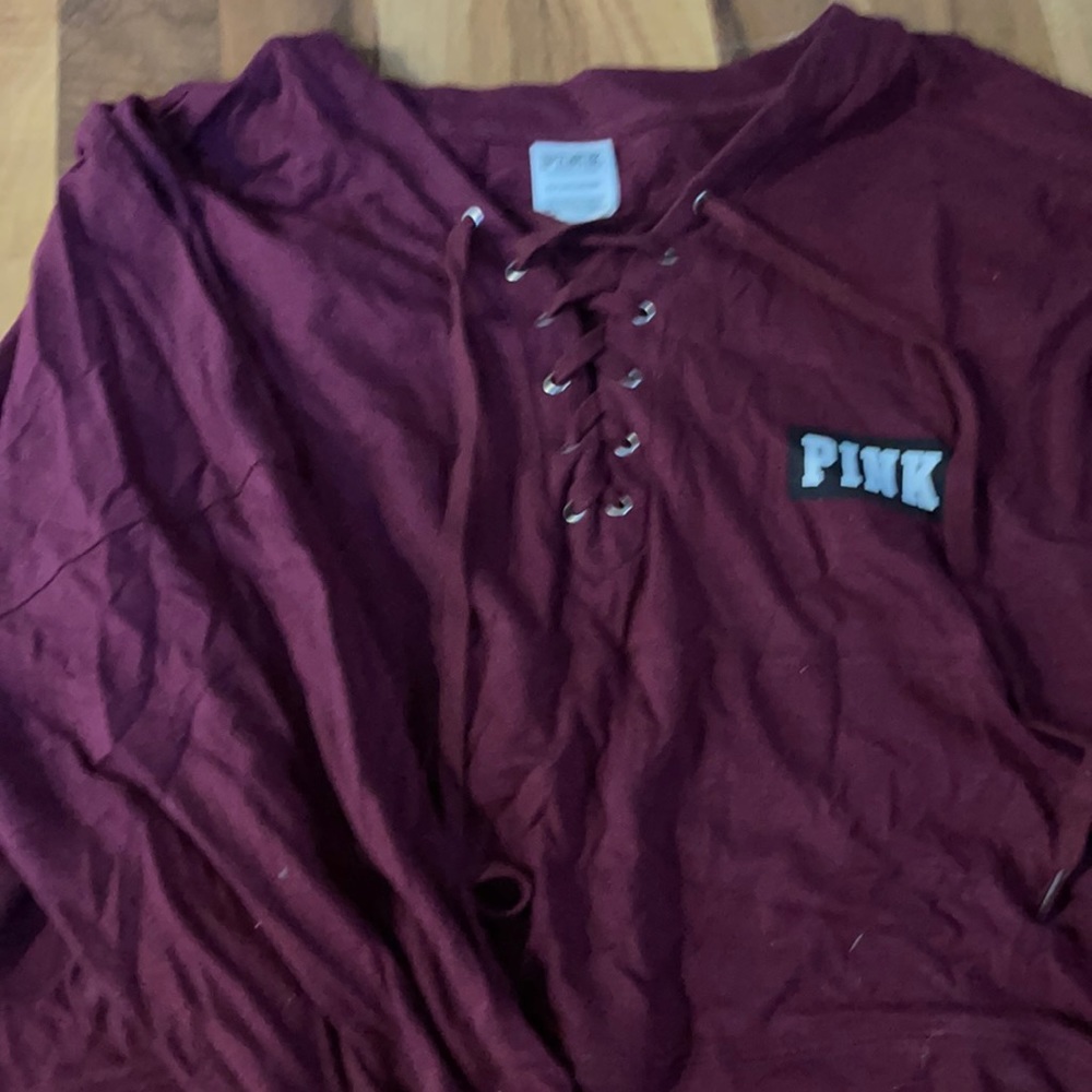 pink long sleeve crop top
